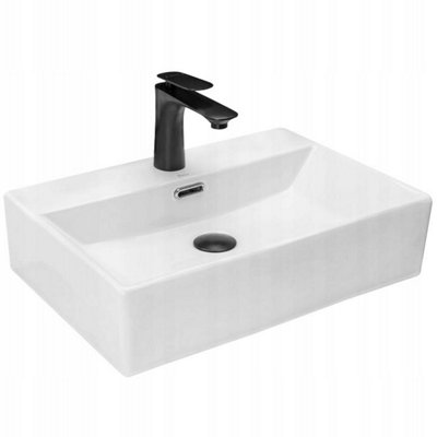 Countertop Washbasin Rea Bonita WhiteCeramic from B&Q