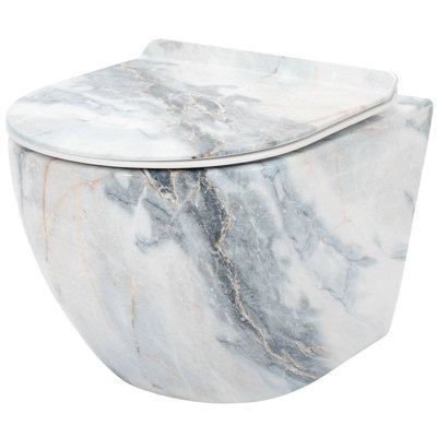 Toilet Bowl Rea Carlos Duroplast/slim/zm Granit Shiny Granit ShinyCeramic from B&Q