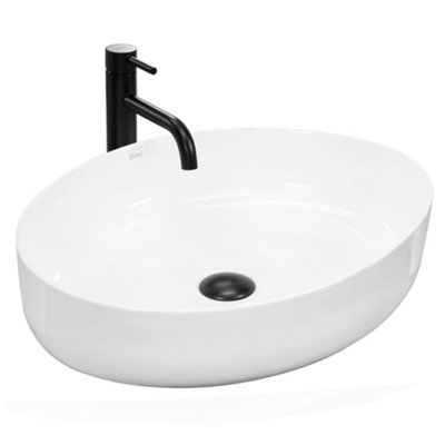 Countertop Washbasin Rea Queen WhiteCeramic from B&Q
