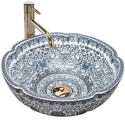 Countertop Washbasin Rea Vivien BlueCeramic from B&Q