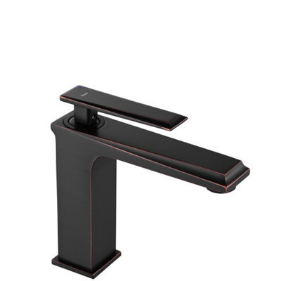 Bathroom Faucet Rea My1709-2Dbr Romano Low BlackBrass from B&Q