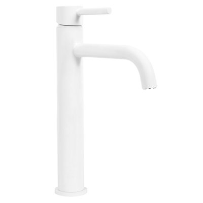 B&Q - Bathroom Faucet  Lugano High WhiteBrass