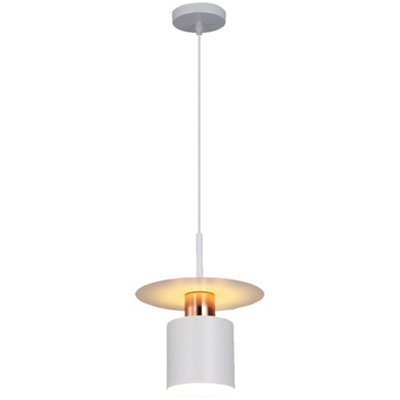 B&Q - Ceiling Lamp Chandelier  App1146-1Cp White Rose Gold