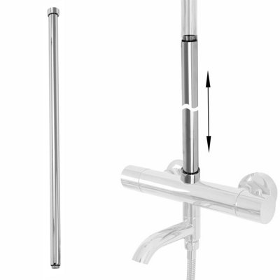 B&Q - Extension For A Bathtub And Shower Set  Chrome 60Cm