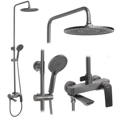 Shower Set Rea Avalon TitaniumBrass from B&Q