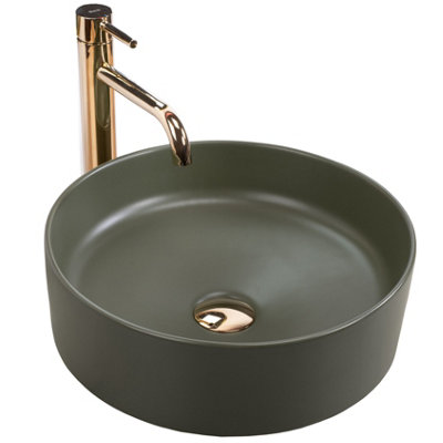 Countertop Washbasin Rea Sami GreenCeramic from B&Q