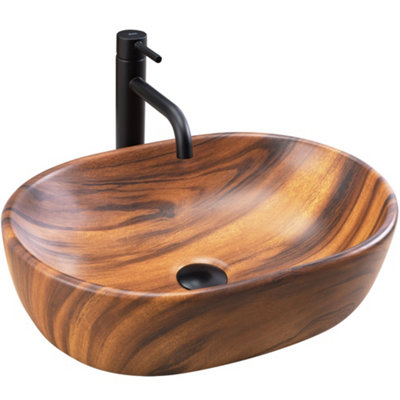 Countertop Washbasin Rea Amelia BrownCeramic from B&Q
