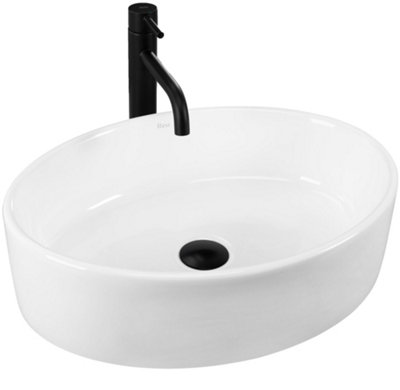 Rea White Countertop Washbasin Fonda Ceramic B&Q