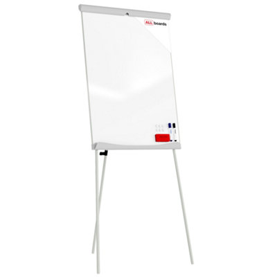Allboards Flipchart Whiteboard Dry Erase Magnetic Surface 100X70 Cm from B&Q