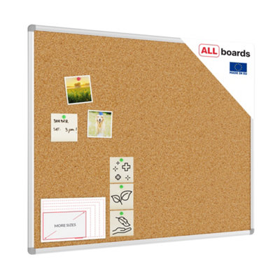 Allboards Cork Notice Board Aluminium Frame 100X80 Cm from B&Q