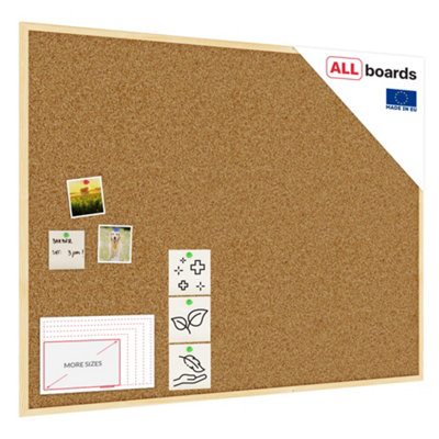 Allboards Cork Notice Board Wooden Natural Frame 120X90 Cm from B&Q