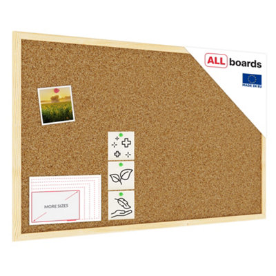 Allboards Cork Notice Board Wooden Natural Frame 80X50 Cm from B&Q