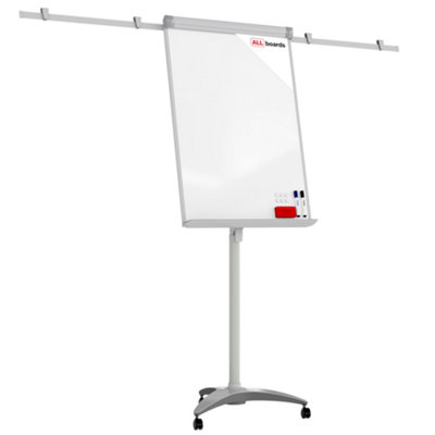 Allboards Exclusive Mobile Flipchart Whiteboard Dry Erase Magnetic Surface 100X70 Cm With Shoulders from B&Q