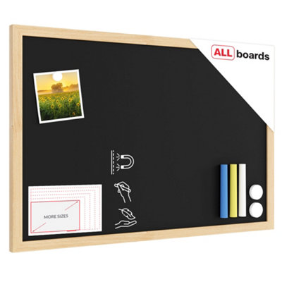 Allboards Magnetic Chalkboard With Wooden Frame 60X40CmMagnetic Chalkboard Chalk from B&Q