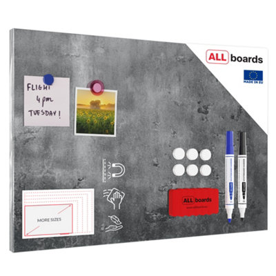 Allboards Magnetic Boards Metalboard Concrete Cement 60X40Cm A Magnetic Metal Poster With An Imprint For All Types Of Magnets from B&Q