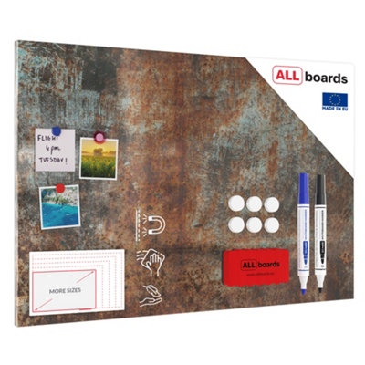 Allboards Magnetic Boards Metalboard Rust Corrosion 90X60Cm A Magnetic Metal Poster With An Imprint For All Types Of Magnets from B&Q