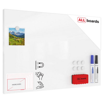 Allboards Magnetic Boards Metalboard White Classic White 60X40Cm A Magnetic Metal Poster For All Types Of Magnets from B&Q