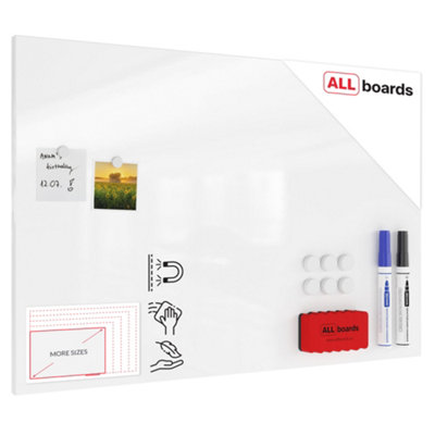Allboards Magnetic Boards Metalboard White Classic White 90X60Cm A Magnetic Metal Poster For All Types Of Magnets from B&Q
