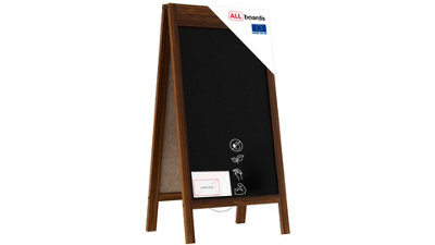B&Q -  Pavement Sign With Wide Top Border Wooden Frame 100X49,5CmSidewalk Advertising Board Chalkboard A-Frame