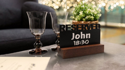 ALLboards Table Top Chalkboards Reserved, Shape Reserved- Set Of 4