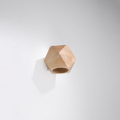 Sollux Lighting Woody Wood Natural 1 Light Classic Wall Light from B&Q