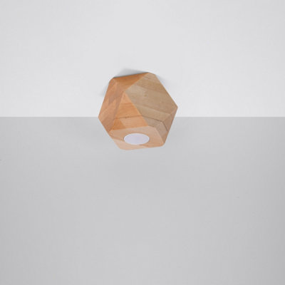 Sollux Lighting Woody Wood Natural 1 Light Classic Ceiling Light from B&Q