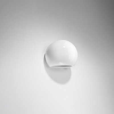 Sollux Lighting Globe Ceramic White 1 Light Classic Wall Light from B&Q