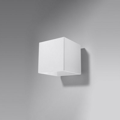 Sollux Lighting Quad Aluminium White 1 Light Classic Wall Light from B&Q