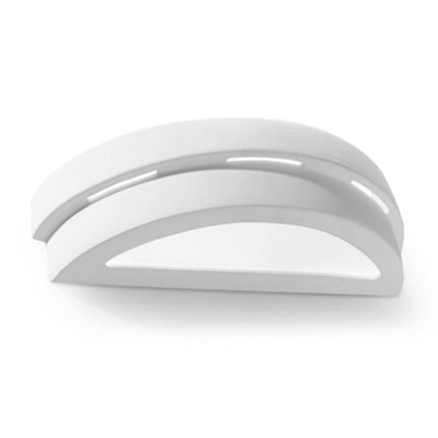 B&Q -  Luminosa 1 Light Ceramic Flush Wall Light WhiteE27