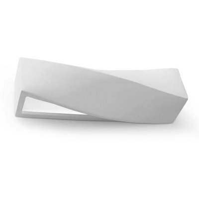 B&Q -  Luminosa 1 Light Ceramic Flush Wall Light WhiteE27
