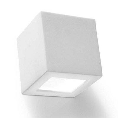 B&Q -  Luminosa 1 Light Ceramic Flush Wall Light WhiteE27