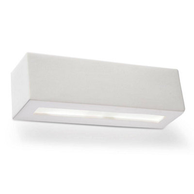 B&Q -  Luminosa 1 Light Ceramic Flush Wall Light WhiteE27