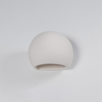 Sollux Lighting Globe Ceramic White 1 Light Classic Wall Light from B&Q