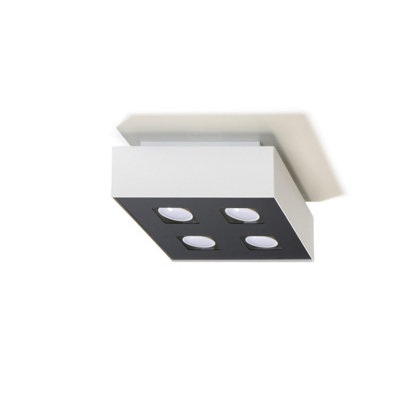 Sollux Lighting Ceiling Lamp Mono 4 White - White Black - Image 2
