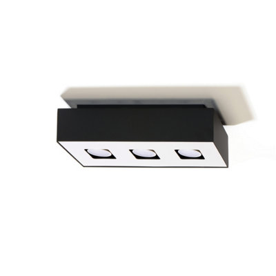 Sollux Lighting Ceiling Lamp Mono 3 White - Black White - Image 2