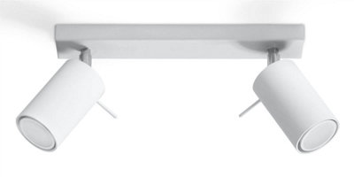 Sollux Plafond Ring 2 White Ceiling Light - Steel - GU10 Socket - Image 3