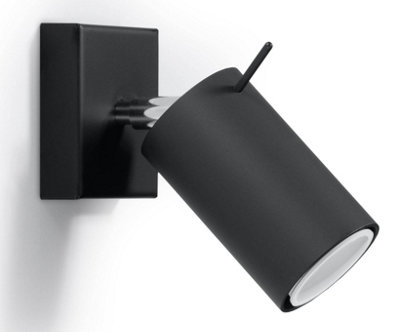 B&Q -  Luminosa Ring 1 Light Wall Spotlight BlackGu10