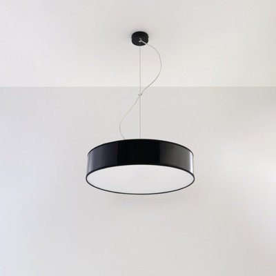 Sollux Lighting Arena Polyvinyl Chloride (Pvc) Black 3 Light Classic Pendant Ceiling Light from B&Q
