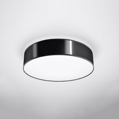 Sollux Lighting Arena Polyvinyl Chloride (Pvc) Black 3 Light Classic Ceiling Light from B&Q