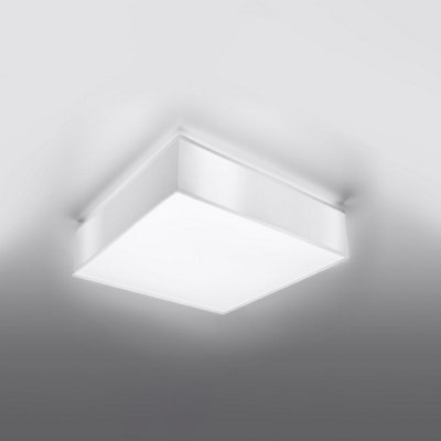 Sollux Lighting Horus Polyvinyl Chloride (Pvc) White 2 Light Classic Ceiling Light from B&Q