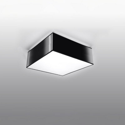 Sollux Lighting Horus Polyvinyl Chloride (Pvc) Black 1 Light Classic Ceiling Light from B&Q