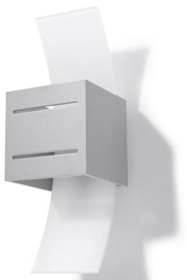 B&Q -  Luminosa Loreto 1 Light Wall Light GreyG9