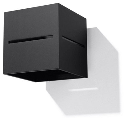 B&Q -  Luminosa Lobo 1 Light Up Down Wall Light BlackG9