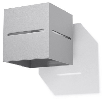 B&Q -  Luminosa Lobo 1 Light Up Down Wall Light GreyG9