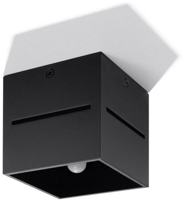 B&Q -  Luminosa Lobo 1 Light Ceiling BlackG9