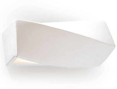 B&Q -  Luminosa 1 Light Ceramic Flush Wall Light WhiteE27 - Image 3