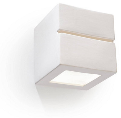 B&Q -  Luminosa 1 Light Ceramic Flush Wall Light WhiteE27