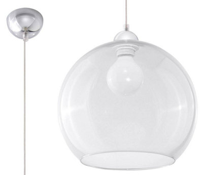 Sollux Lighting White Hanging Lamp Ball - Image 3