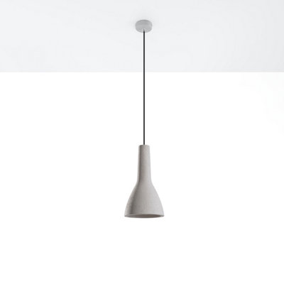 Sollux Lighting Empoli Concrete Grey 1 Light Classic Pendant Ceiling Light
