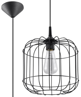 Sollux Lighting Pendant Lamp Celta Black - Black - Image 3